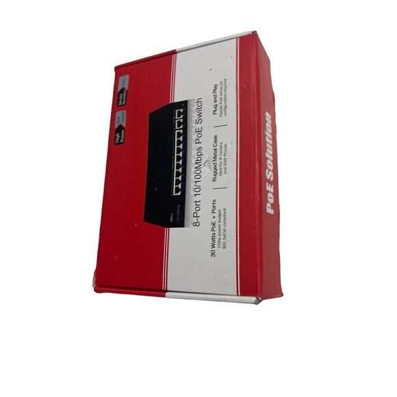 8-Port 10/100/1000Mbps PoE Switch With Power Adapter ( open box) - Picture 3 of 3